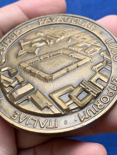 《竞宝斋》第430场 周日，周一，周二 3场连拍 （全场包邮） 意大利卢戈PAVAGLIONE铜章 88.4克 59.7mm