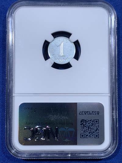 《竞宝斋》第430场 周日，周一，周二 3场连拍 （全场包邮） NGC PF66 UC 法国第五共和国 1980年 1分 加厚精制银币 950银4.4克 资料显示发行量仅570枚 不可错过