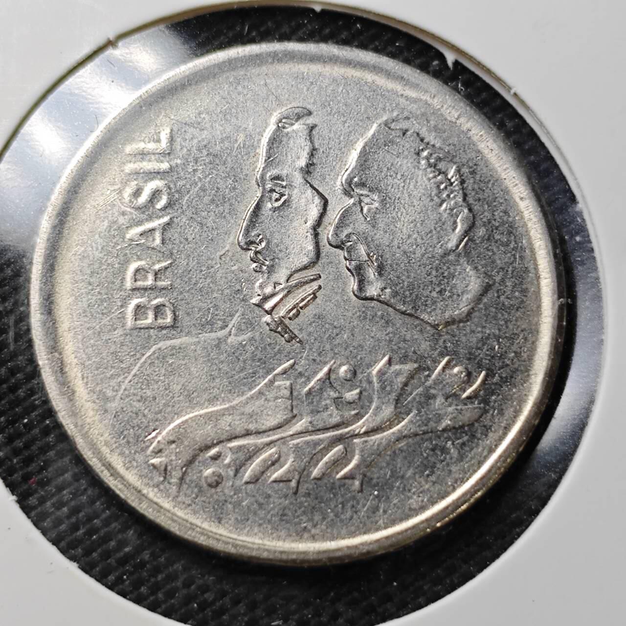 KK钱币收藏小铺  第356场  2月预留时间 周末发货  巴西1克鲁塞罗纪念币