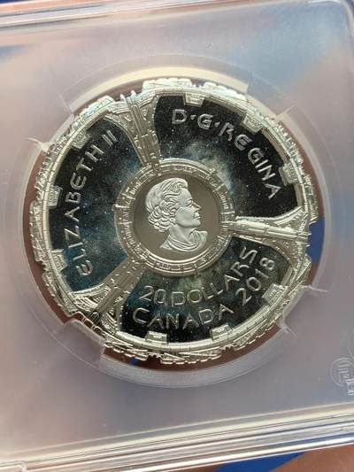 《竞宝斋》第430场 周日，周一，周二 3场连拍 （全场包邮） 2018年加拿大皇家造币厂20加元星际迷航深空九号纪念币 9999纯银 30.75克 发行量4500枚