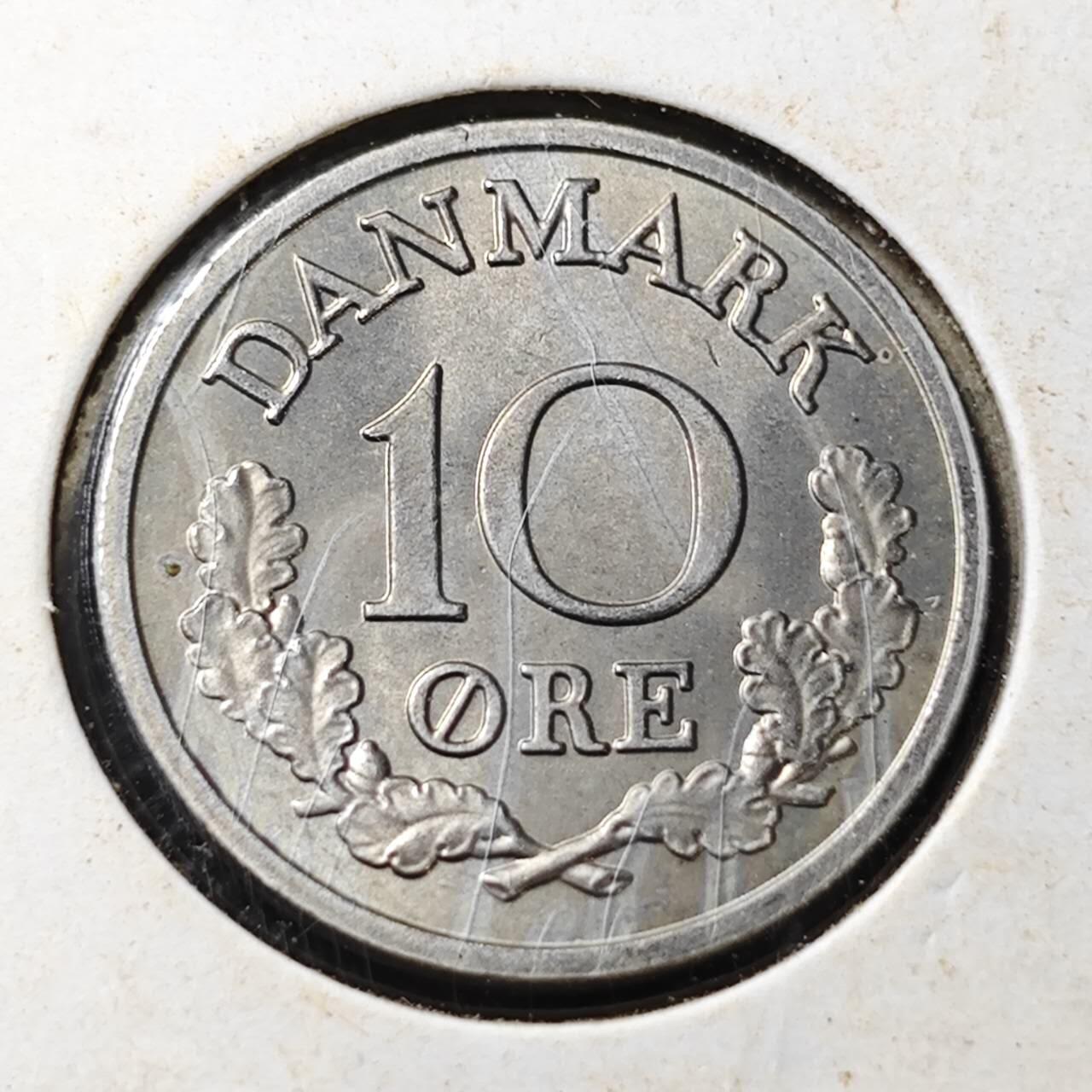 KK钱币收藏小铺  第356场  2月预留时间 周末发货  1972丹麦10欧尔 好品