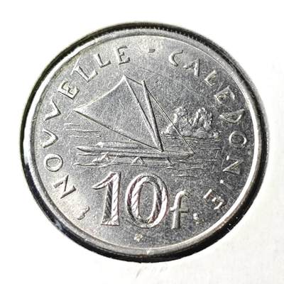 KK钱币收藏小铺  第356场  2月预留时间 周末发货 -  法属新喀里多尼亚10法郎
