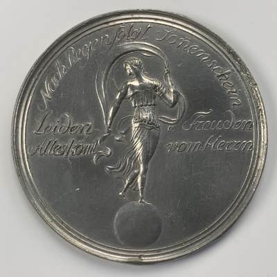 掌中浮雕-藏着的欧洲第038场 - 德国1817年萨克森.哥达.科堡公国古典纪念章（WM）。图案文字精美细腻，少见品种，直径50mm。