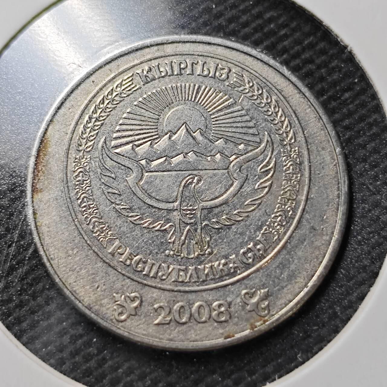 KK钱币收藏小铺  第356场  2月预留时间 周末发货  吉尔吉斯斯坦2008年3索姆