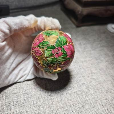 回流第6期货币杂件玉件专拍 - 晚清珐琅球