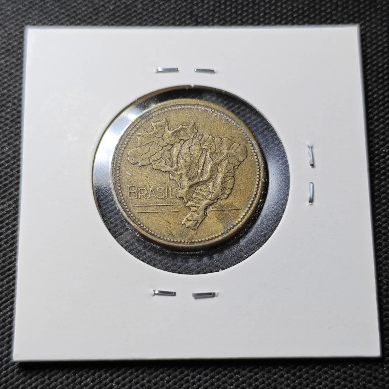 KK钱币收藏小铺  第356场  2月预留时间 周末发货  巴西1克鲁塞罗铜币