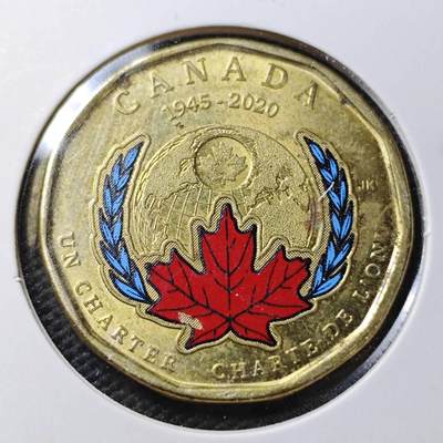 KK钱币收藏小铺  第356场  2月预留时间 周末发货 - 2020年 加拿大1元彩色 纪念币