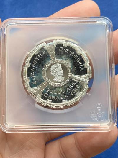 《竞宝斋》第430场 周日，周一，周二 3场连拍 （全场包邮） 2018年加拿大皇家造币厂20加元星际迷航深空九号纪念币 9999纯银 30.75克 发行量4500枚