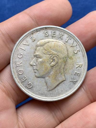 《竞宝斋》第430场 周日，周一，周二 3场连拍 （全场包邮） 南非1952年发现开普敦建城300周年5先令银币