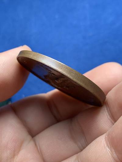 《竞宝斋》第430场 周日，周一，周二 3场连拍 （全场包邮） 1833年铜质纪念章 · 旺多姆圆柱拿破仑像重立纪念 光边原铸章 好品 保存极好 带盒 28.2克 41.2mm