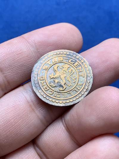 《竞宝斋》第430场 周日，周一，周二 3场连拍 （全场包邮） 德占比利时根特1915年1法郎铜币 细节见图