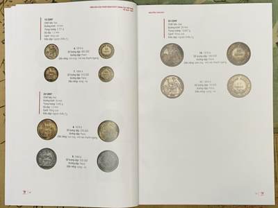 《竞宝斋》第430场 周日，周一，周二 3场连拍 （全场包邮） 越南最新发售的硬币类书籍，涵盖了法属印支至今所发行的金属流通币，铜板纸限量印刷，这本目录可用作工具书，也可收藏，细节见图。