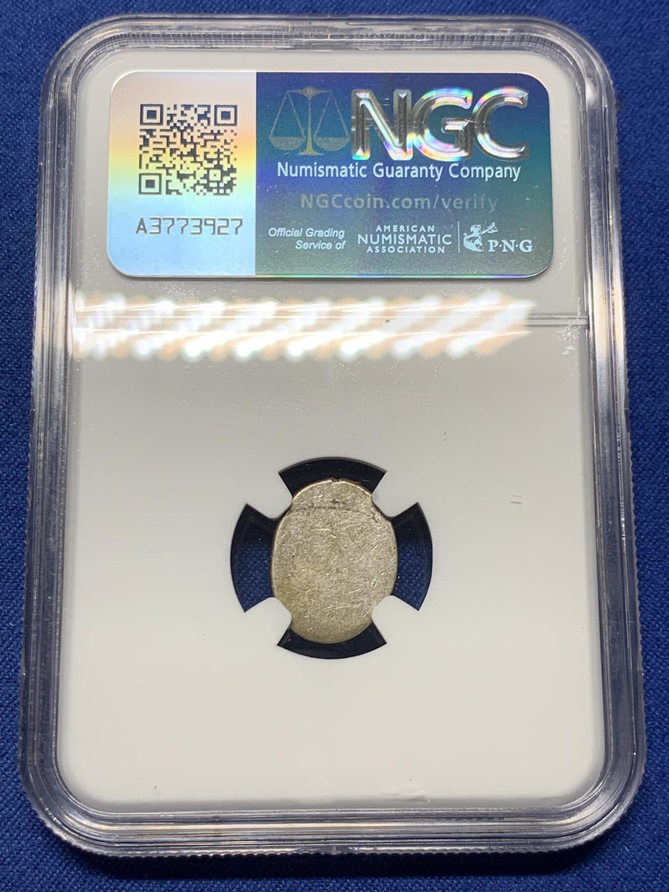 《竞宝斋》第430场 周日，周一，周二 3场连拍 （全场包邮） NGC AU53 柬埔寨1600-1860神鸟小鸟2PE银币