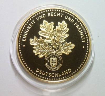 【旋风钱币】10月25日19:00准时开拍 精美欧洲币章、第三帝国钱币、精美项链等 全场包邮 德国铁血宰相俾斯麦 高浮雕精制大镀金章 40mm