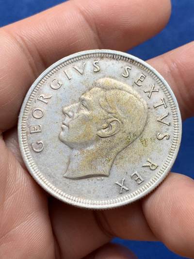 《竞宝斋》第430场 周日，周一，周二 3场连拍 （全场包邮） 南非1952年发现开普敦建城300周年5先令银币