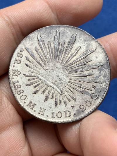 《竞宝斋》第430场 周日，周一，周二 3场连拍 （全场包邮） 墨西哥1880年花边8里亚尔银币