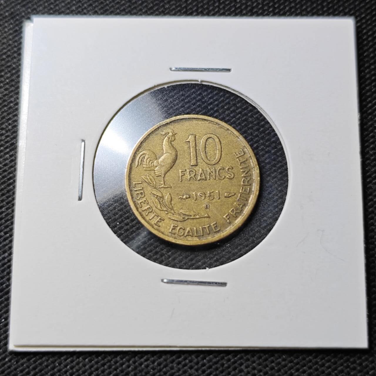 KK钱币收藏小铺  第356场  2月预留时间 周末发货  法国10法郎铜币