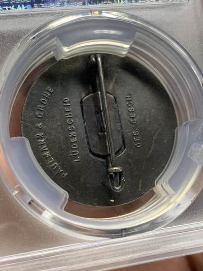 《竞宝斋》第430场 周日，周一，周二 3场连拍 （全场包邮） PCGS UNC 1934年德国 帝国 美属落榜生 集会挂章 加厚盒封装 非常少见的品种 细节见图