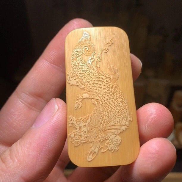 听雨轩（2）竹木核雕专场 鱼化龙竹牌 27*55