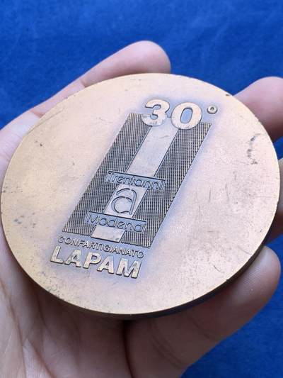 《竞宝斋》第430场 周日，周一，周二 3场连拍 （全场包邮） 意大利 高浮雕铜章 大直径 手感十足 149克 71mm