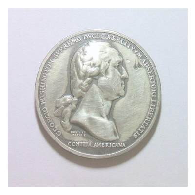 【旋风钱币】10月25日19:00准时开拍 精美欧洲币章、第三帝国钱币、精美项链等 全场包邮 美国纪念1776年 华盛顿总统波士顿战役 高浮雕精制大白铜章 40MM