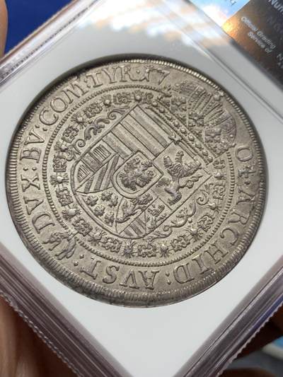 《竞宝斋》第430场 周日，周一，周二 3场连拍 （全场包邮） NGC UNC 神圣罗马帝国 哈布斯堡王朝1704年 利奥波德一世 猪嘴 泰勒大银币 打制深俊 很不错的品种