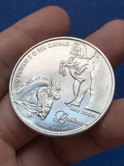 《竞宝斋》第430场 周日，周一，周二 3场连拍 （全场包邮） 葡萄牙2000年1000埃斯库多银币 27.2克