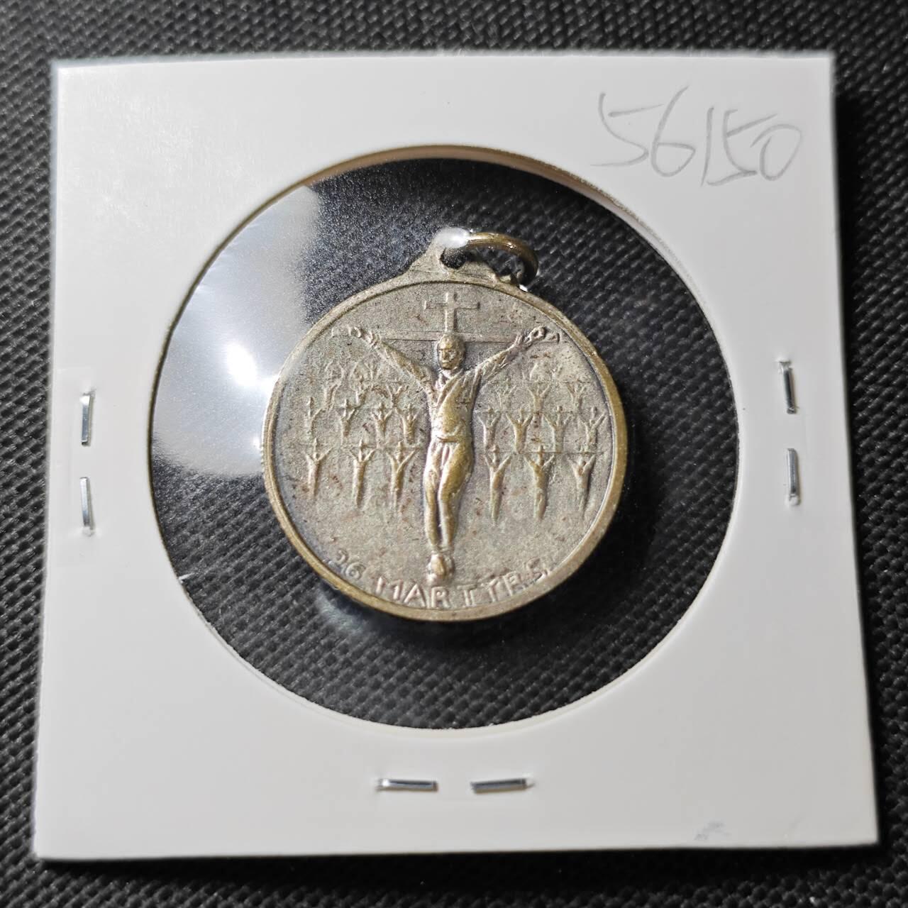 KK钱币收藏小铺  第356场  2月预留时间 周末发货  圣母抱婴纪念章 镀银