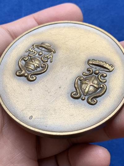 《竞宝斋》第430场 周日，周一，周二 3场连拍 （全场包邮） 意大利卢戈PAVAGLIONE铜章 88.4克 59.7mm