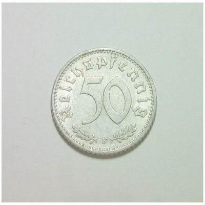 【旋风钱币】10月25日19:00准时开拍 精美欧洲币章、第三帝国钱币、精美项链等 全场包邮 德国第三帝国1941年F版50芬尼 带原光