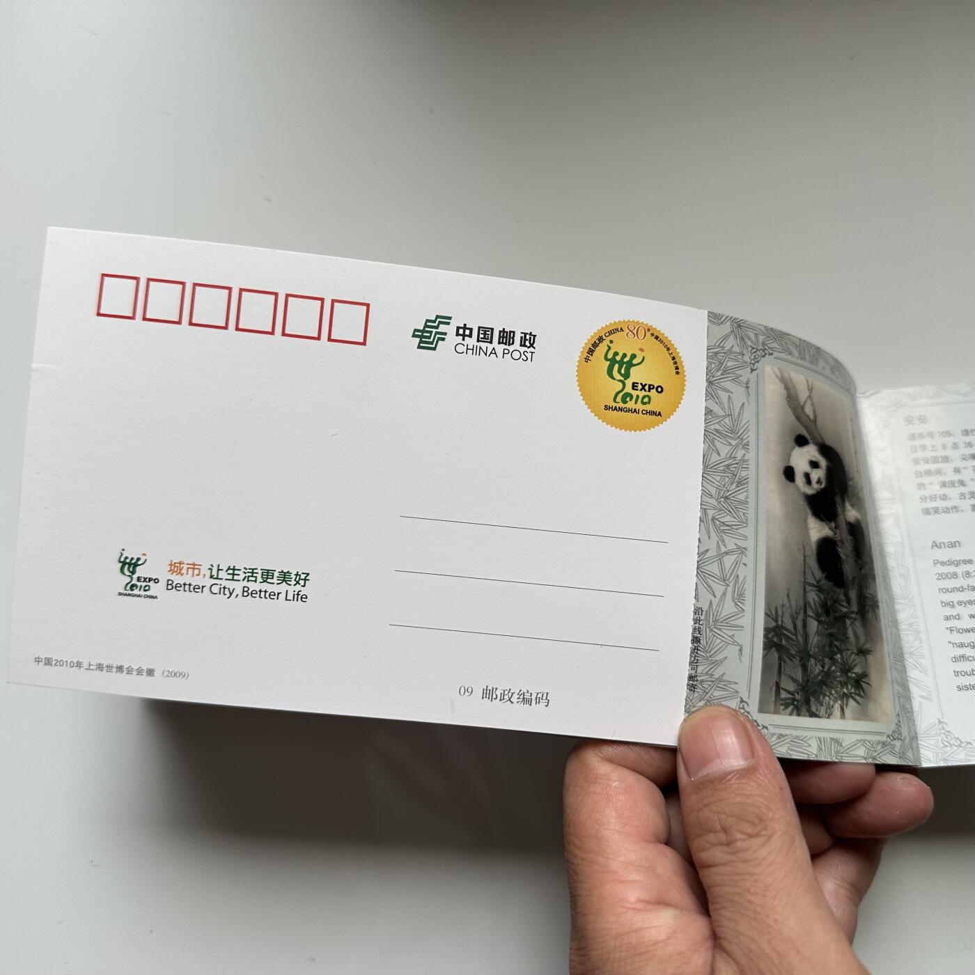 🌹外币初藏🌹🐯2025年第117场  每周二四六晚8️⃣点 接代拍 世博会熊猫明信片一本