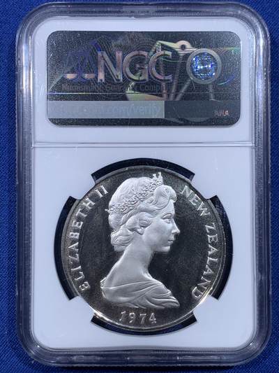 《竞宝斋》第430场 周日，周一，周二 3场连拍 （全场包邮） NGC PF67UC 新西兰1974年1元英联邦运动会精制纪念银币 28.28g 925银 发行量1.8w