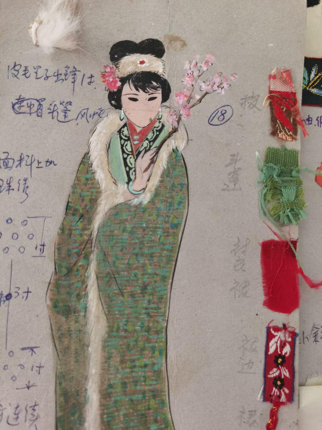 红楼梦老影视剧电影演员服装设计稿画稿