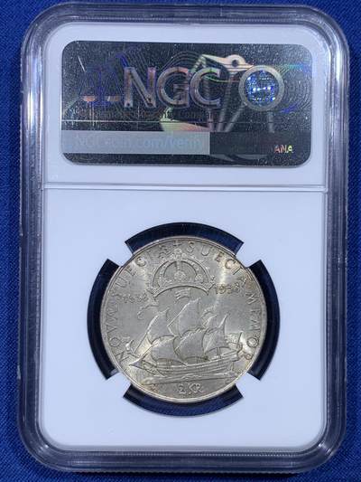 《竞宝斋》第430场 周日，周一，周二 3场连拍 （全场包邮） NGC MS63 瑞典1938年古斯塔夫五世2克朗银币 15克 31mm 早期800银 高银版 原光好品