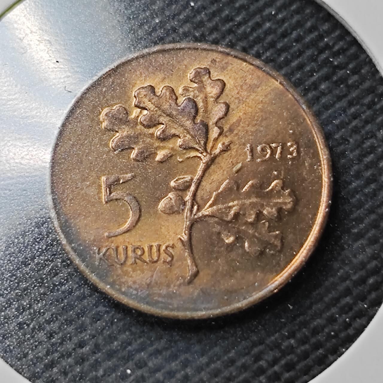 KK钱币收藏小铺  第356场  2月预留时间 周末发货  土耳其铜币 好品5库鲁