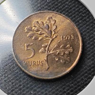 KK钱币收藏小铺  第356场  2月预留时间 周末发货 -  土耳其铜币 好品5库鲁