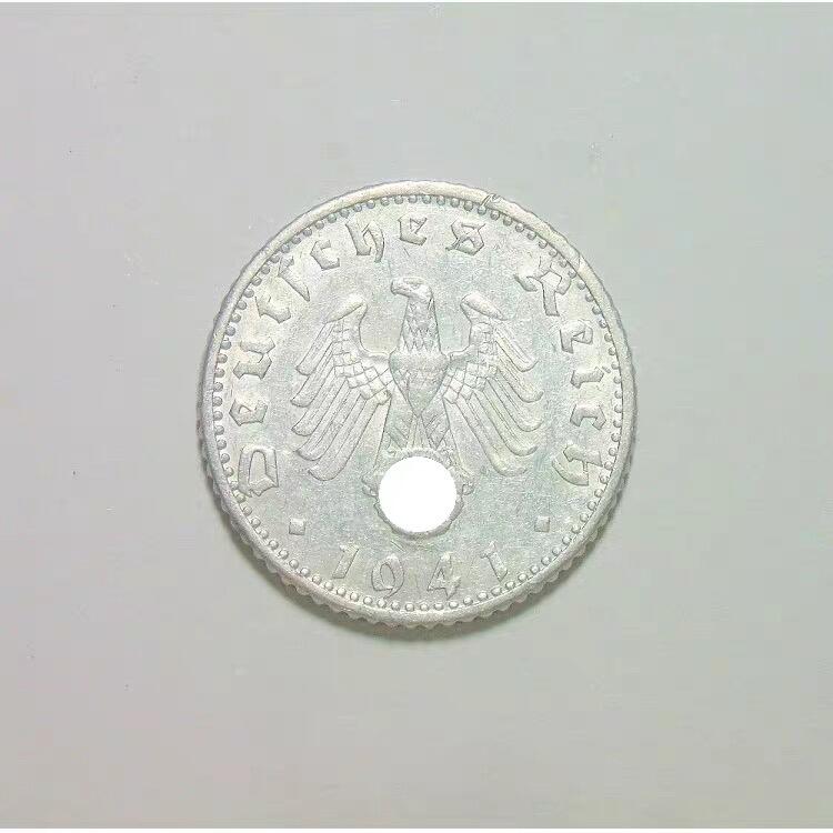 稀年 德国第三帝国1941年G版50芬尼 极美品