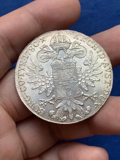 《竞宝斋》第430场 周日，周一，周二 3场连拍 （全场包邮） 奥匈帝国1780大奶妈玛利亚特蕾西亚银币 后铸版