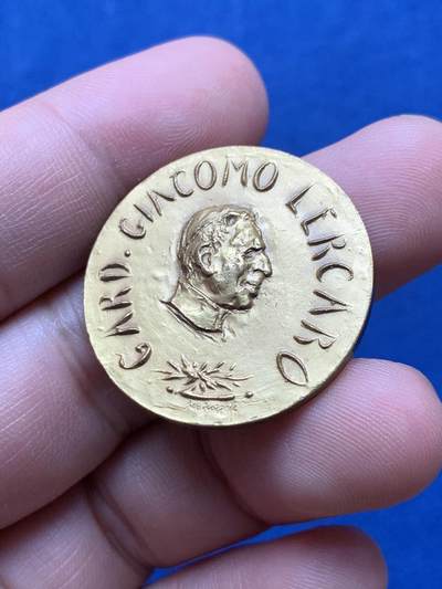 《竞宝斋》第430场 周日，周一，周二 3场连拍 （全场包邮） 贾科莫·莱尔卡罗纪念章 11克 29.6mm