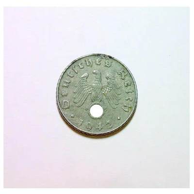 稀年 德国第三帝国1942年E版5芬尼 极美品 - 稀年 德国第三帝国1942年E版5芬尼 极美品