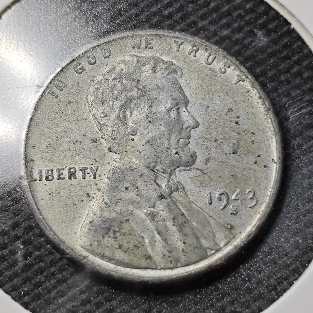 KK钱币收藏小铺  第356场  2月预留时间 周末发货  1943美国1分铁币