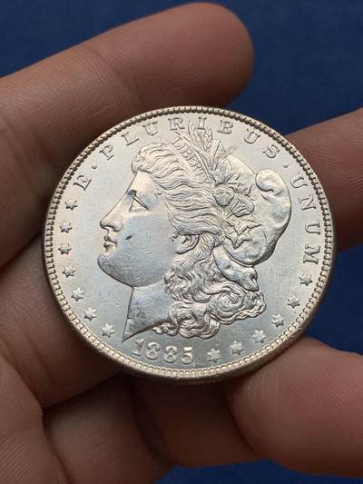 《竞宝斋》第430场 周日，周一，周二 3场连拍 （全场包邮） 美国1885年摩根银币 光度好状态也好