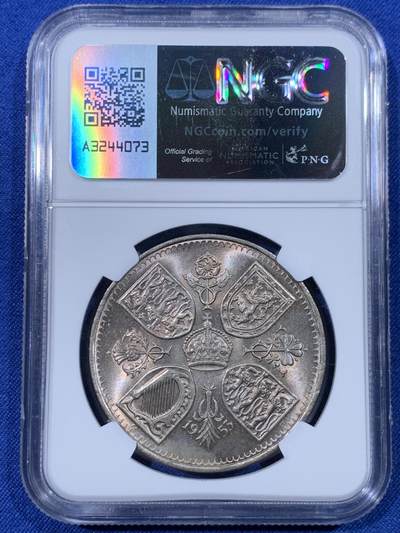 《竞宝斋》第430场 周日，周一，周二 3场连拍 （全场包邮） NGC MS65 英国1953年伊丽莎白二世登基克朗型纪念币