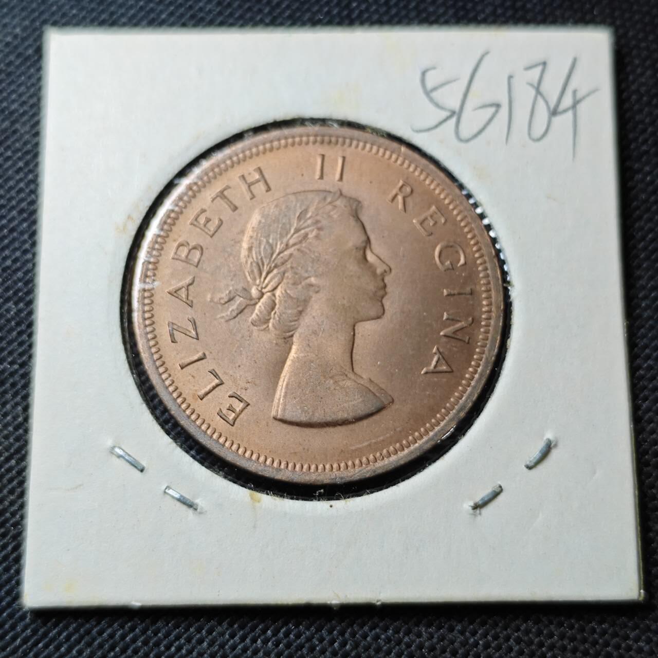 KK钱币收藏小铺  第356场  2月预留时间 周末发货  1960英属南非1便士铜币