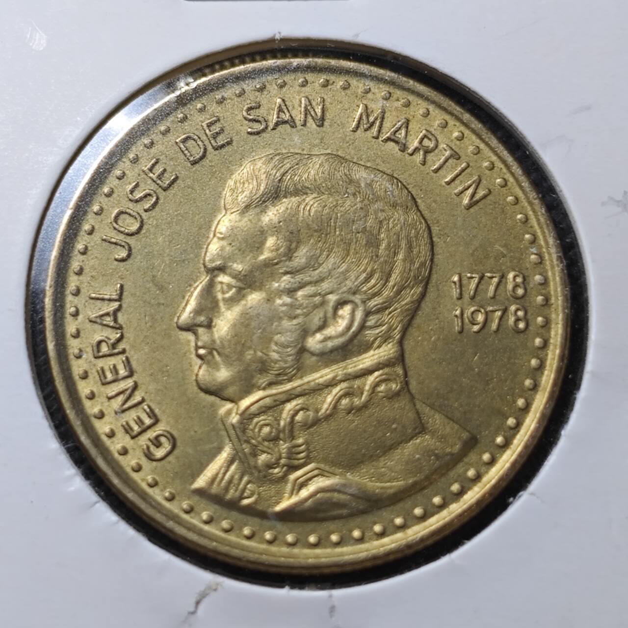 KK钱币收藏小铺  第356场  2月预留时间 周末发货  1978阿根廷100比索 纪念币