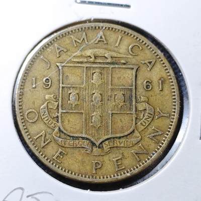 KK钱币收藏小铺  第356场  2月预留时间 周末发货 -  1961英属牙买加1便士铜币
