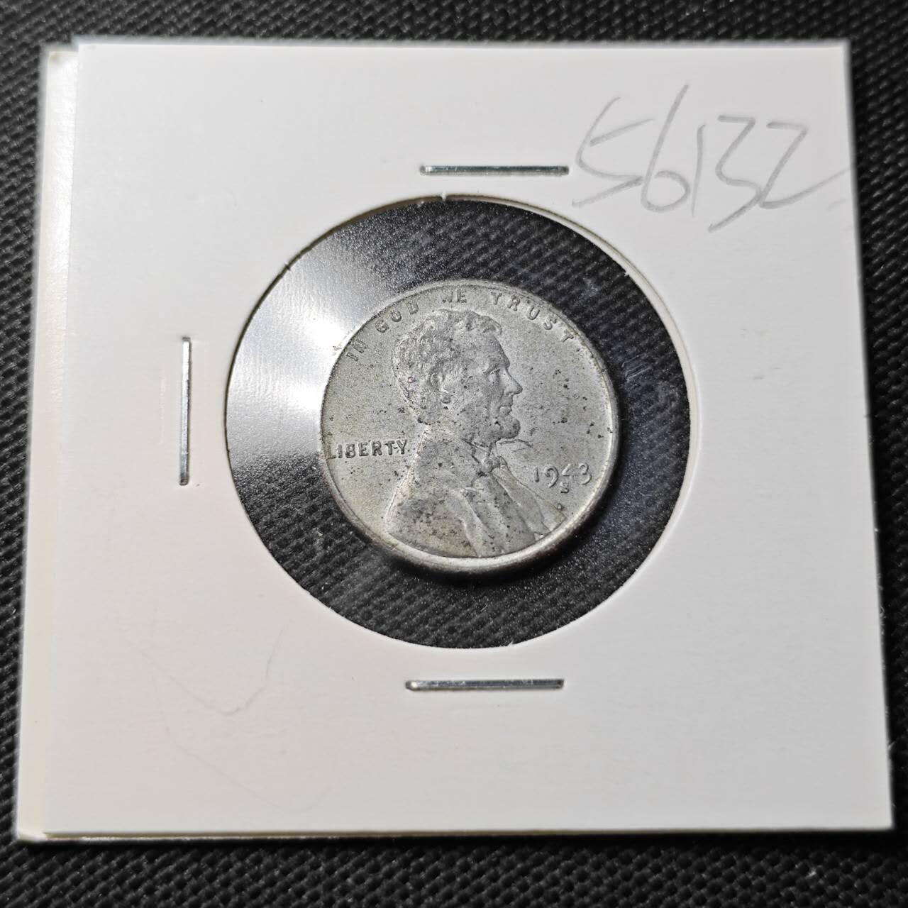 KK钱币收藏小铺  第356场  2月预留时间 周末发货  1943美国1分铁币