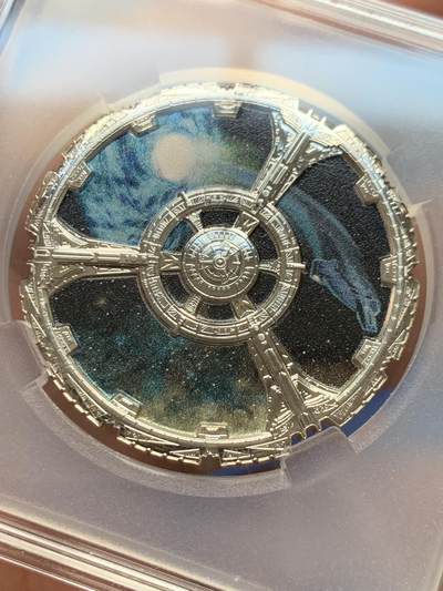 《竞宝斋》第430场 周日，周一，周二 3场连拍 （全场包邮） 2018年加拿大皇家造币厂20加元星际迷航深空九号纪念币 9999纯银 30.75克 发行量4500枚