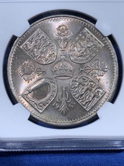 《竞宝斋》第430场 周日，周一，周二 3场连拍 （全场包邮） NGC MS65 英国1953年伊丽莎白二世登基克朗型纪念币