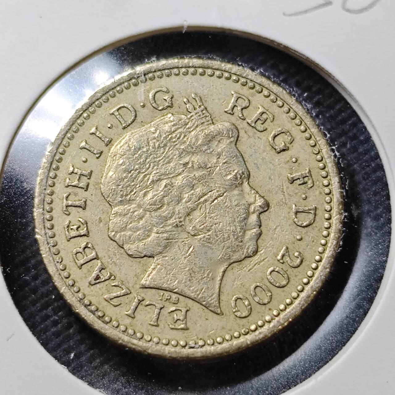 KK钱币收藏小铺  第356场  2月预留时间 周末发货  英国1镑 龙